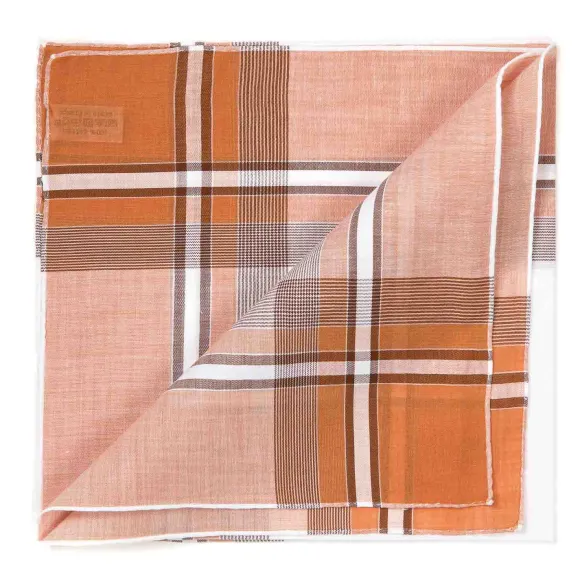 Light Brown Handkerchief "Positano" Made From Pure Cotton