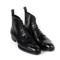 Limited Edition - Boot "Toe Cap Derby American" Made Of Original Horween Shell Cordovan