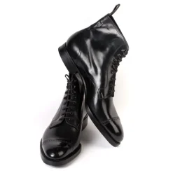 Limited Edition - Boot "Toe Cap Derby American" Made Of Original Horween Shell Cordovan