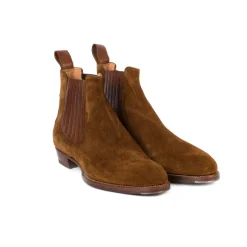 Limited Edition: Boot "Urban Rodeo" Made Of Tobacco Brown Suede Leathe