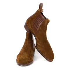 Limited Edition: Boot "Urban Rodeo" Made Of Tobacco Brown Suede Leathe