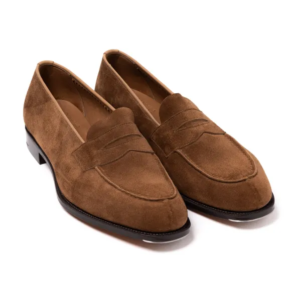 Limited Edition: Penny Loafer "Unlined Harrow" In Italian Calf Suede -