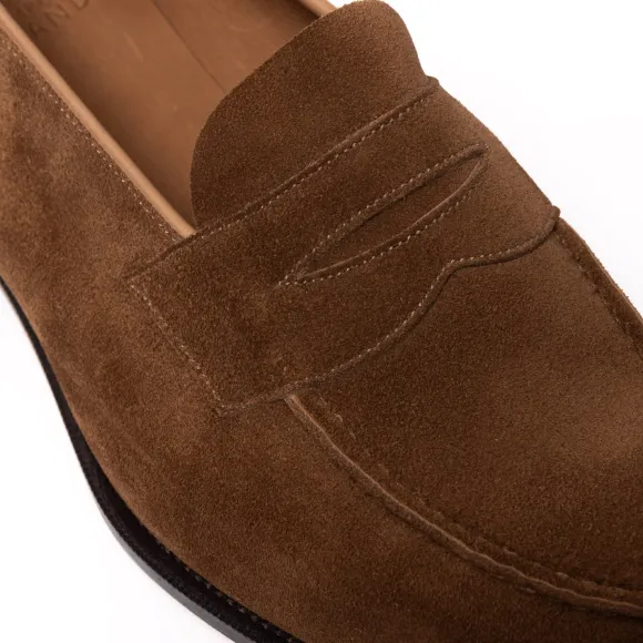 Limited Edition: Penny Loafer "Unlined Harrow" In Italian Calf Suede -