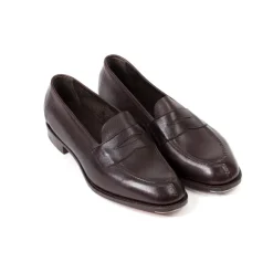 Limited Edition: Penny Loafer "Unlined Harrow" In French Calf-Suede -