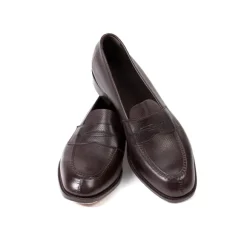 Limited Edition: Penny Loafer "Unlined Harrow" In French Calf-Suede -