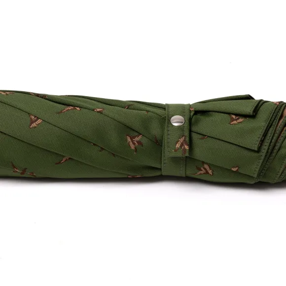 Limited Edition: Pocket Umbrella "Flying Ducks" With Ash Wood Handle