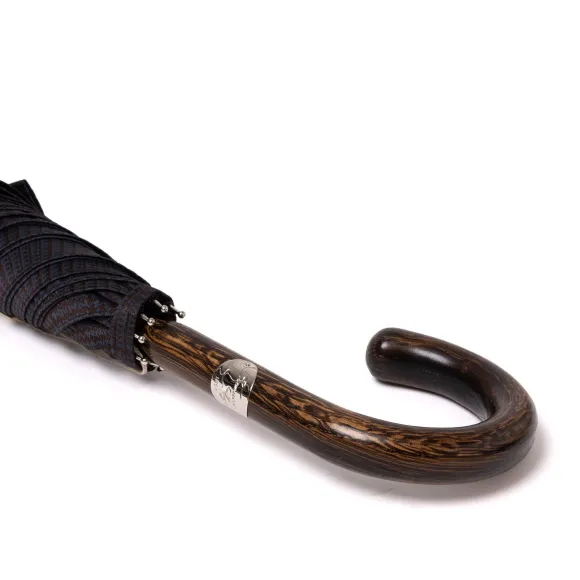Limited Edition: Stick Umbrella "Heritage Galles" With Polished Oak Ha