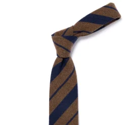 Limited Edition: Tie "Multipla Strisce" Of Pure Cashmere - Handrolled