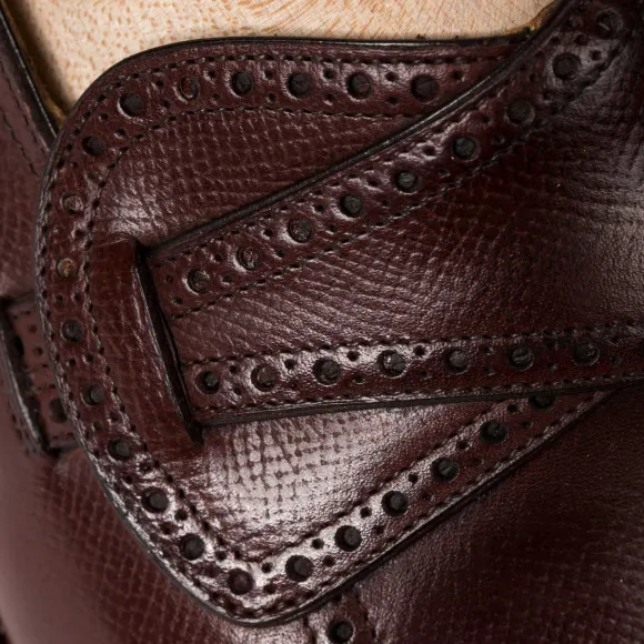 Loafer "Butterfly" Made Of Brown Grained Calfskin - Purely Handcrafted