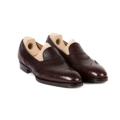 Loafer "Scotsman" Aus Dunkelbraunem Kalbsleder "Russian Calf" - Reine