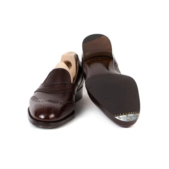 Loafer "Scotsman" Aus Dunkelbraunem Kalbsleder "Russian Calf" - Reine