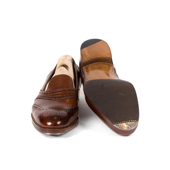 Loafer "Scotsman" Made Of Medium Brown Calfskin "Russian Calf" - Purel