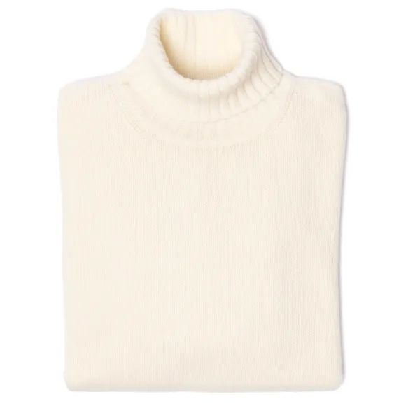 Merino Wool And Cashmere Turtleneck Sweater - 3 Ply Cashmere Blend