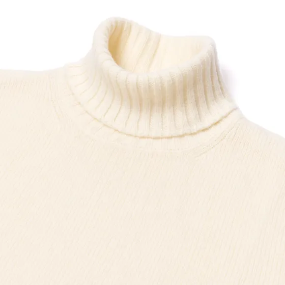 Merino Wool And Cashmere Turtleneck Sweater - 3 Ply Cashmere Blend