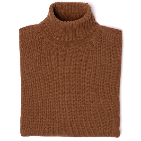 Merino Wool And Cashmere Turtleneck Sweater - 3 Ply Cashmere Blend