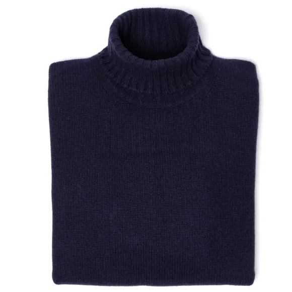 Merino Wool And Cashmere Turtleneck Sweater - 3 Ply Cashmere Blend