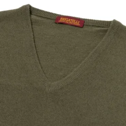 Merino Wool And Cashmere V Sweater - 1 Ply Cashmere Blend
