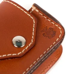 Mini Case "Air Pods Case" Made Of Waxed Saddle Leather - Handcrafted