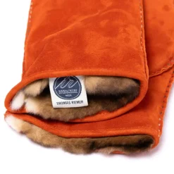 Mittens "Magnat" From Reindeer Leather With Lining From Orylag Rabbit