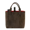 Mj Exclusive: Bottle Bag "Cuvee" Made Of Forest Green Goatskin - Handm