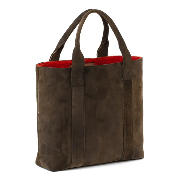 Mj Exclusive: Bottle Bag "Cuvee" Made Of Forest Green Goatskin - Handm