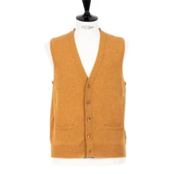 Mj Exclusive: Knitted Vest "Rob Waistcoat" In Pure Geelong Lambswool -