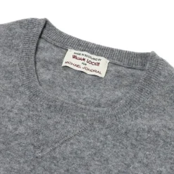 Mj Exclusive: Vintage Crew Inset Sweater In Pure Super Geelong Lambswo