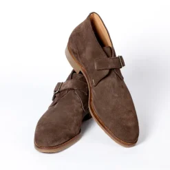 Monk-Bootee Made Of Brown Suede