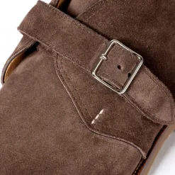 Monk-Bootee Made Of Brown Suede