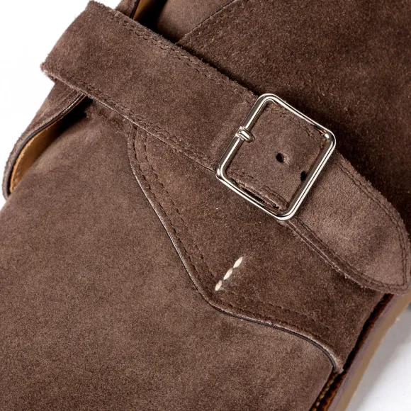 Monk-Bootee Made Of Brown Suede