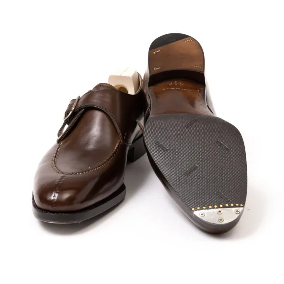 Monk "Split Toe Apron" Made Of Brown Calfskin - Purely Handcrafted