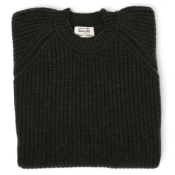 Moss Green Pure Lambswool Sweater "Joss Earl" - 8 Ply