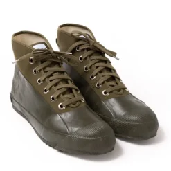 Novesta X Mj: Olivfarbener Bootee "Rubber Sneaker"