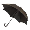 Olive-Colored Sporty Umbrella With Hand-Sewn Leather Handle