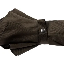 Olive-Colored Sporty Umbrella With Hand-Sewn Leather Handle