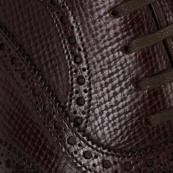 Oxford "Brogue American" Aus Genarbtem Kalbsleder - Reine Handarbeit
