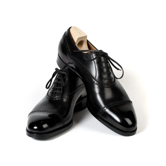 Oxford "Pedder" Made Of Black Calfskin - Purely Handcrafted