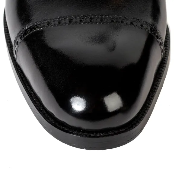 Oxford "Pedder" Made Of Black Calfskin - Purely Handcrafted