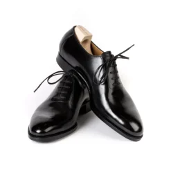 Oxford "Seamless" Made Of Black Hand-Crafted Calfskin - Purely Handcra