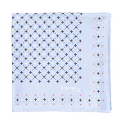 Patterned Pochette In Pure English Silk - Handrolled
