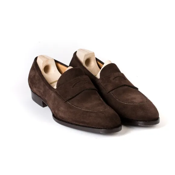 Penny Loafer "Dress" Made Of Dark Brown Calfskin - Purely Handcrafted