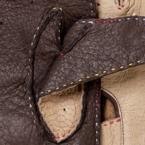 Perforated Glove "Salzburgring" Made Of Peccary Leather