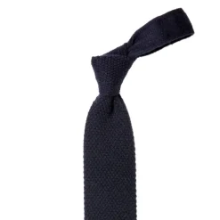 Petronius X Mj: Knitted Tie "Crochet" Made Of Pure Cashmere