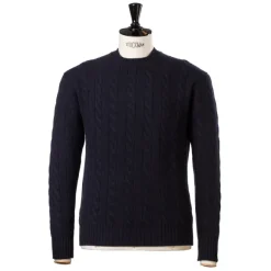 Plait Jumper "Chirnside Cable" In Pure Scottish 4 Ply Cashmere Sweater