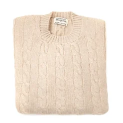 Plait Pullover "Chirnside Cable" Made Of Pure Scottish 4 Ply Cashmere