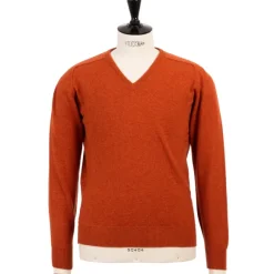 Pure Geelong Lambswool "Leven Vee" Sweater - 2 Ply