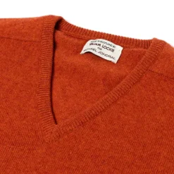Pure Geelong Lambswool "Leven Vee" Sweater - 2 Ply