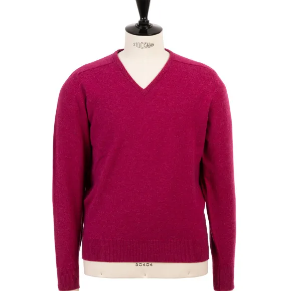 Pure Geelong Lambswool "Leven Vee" Sweater - 2 Ply