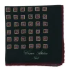 Pure Wool Pocket Square "Medaglioni Incornicato