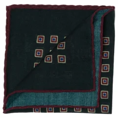 Pure Wool Pocket Square "Medaglioni Incornicato